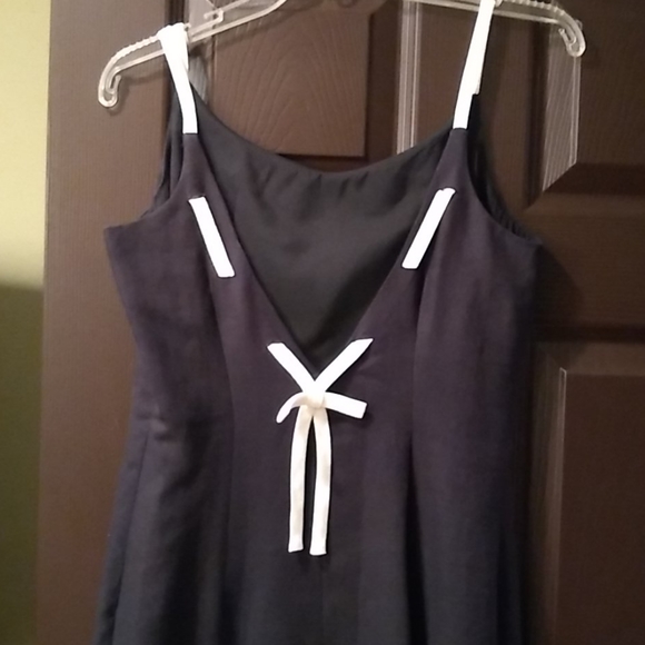 black long linen dress